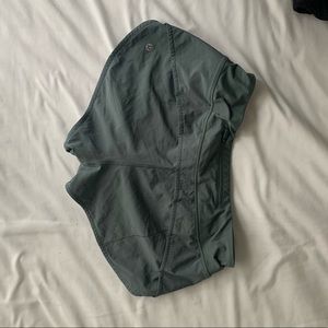 Lululemon speed up shorts, size 8, green